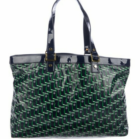 Tory Burch Handbags - Tory Burch Jane Tote boot print blue green